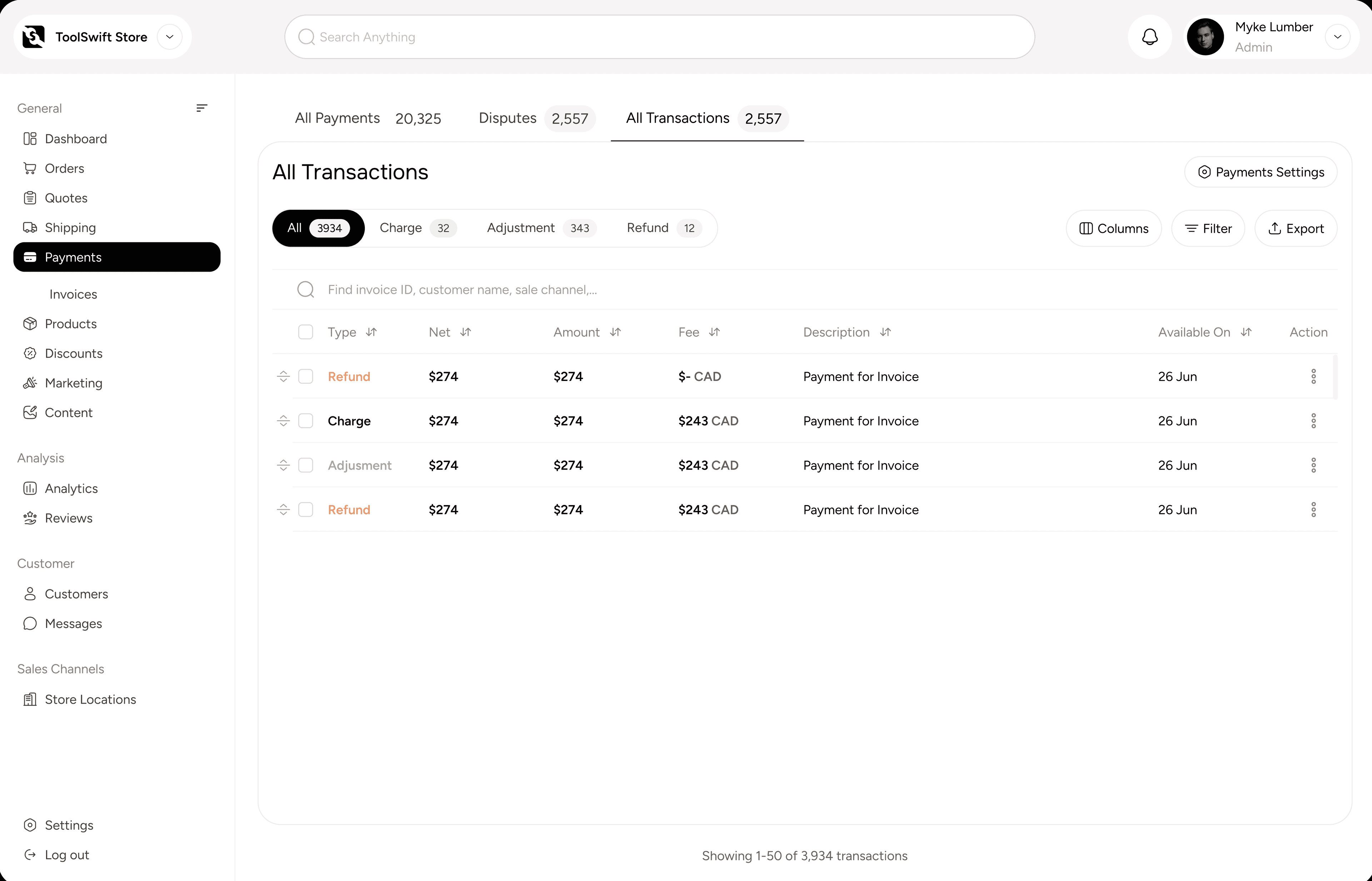 Payments & Invoices
