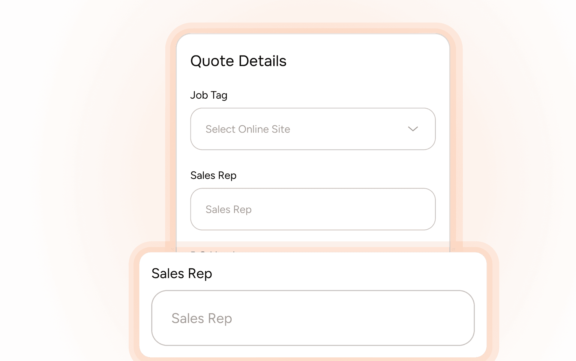 Include Quote details, like job tag, sales rep, and more
