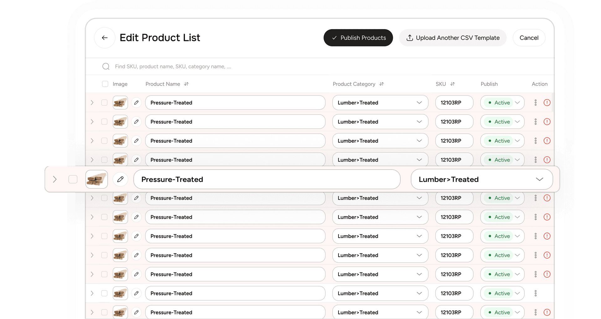 Edit and publish products in a B2B eCommerce CMS