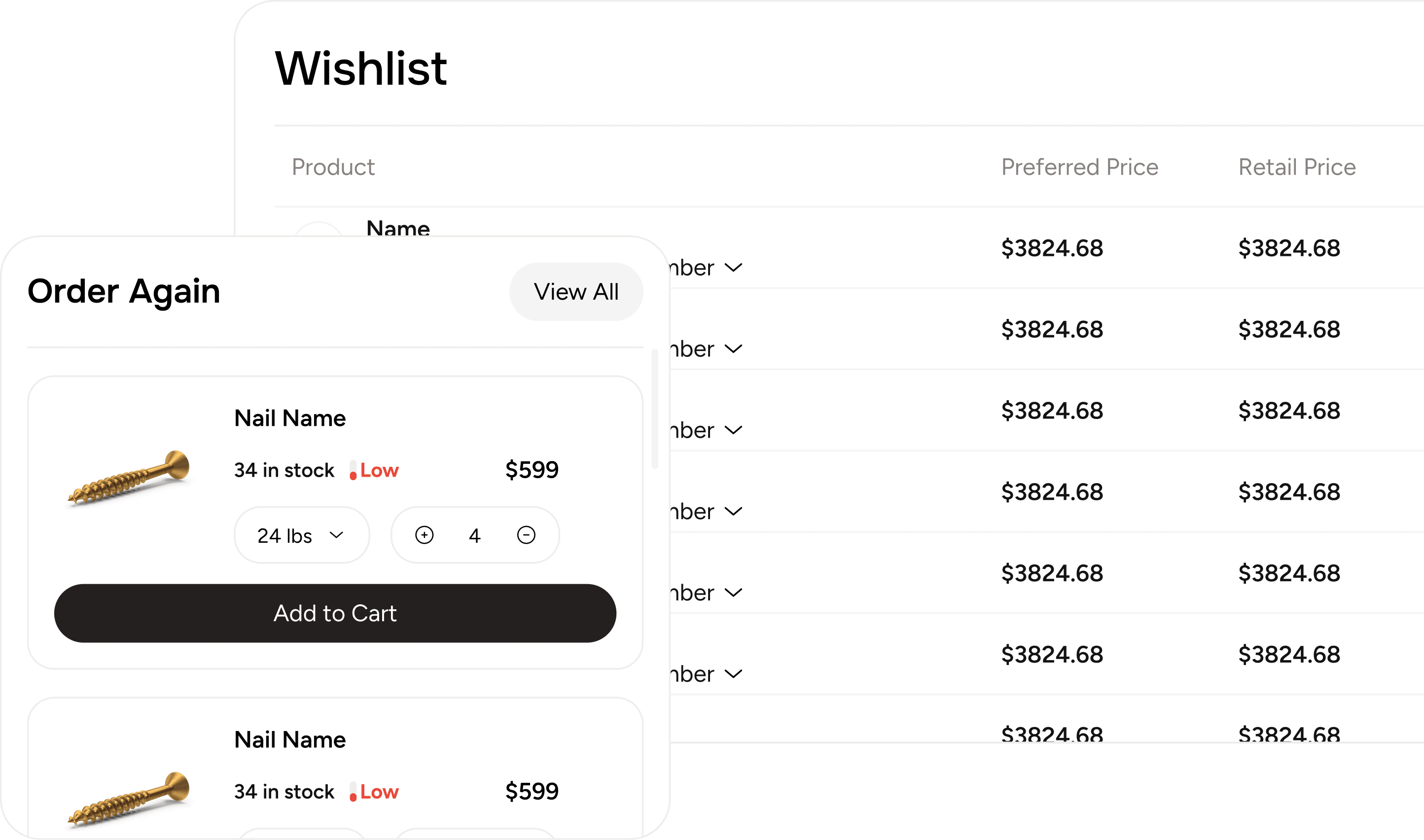 Let B2B customers save favorite items and simplify reordering with wishlists