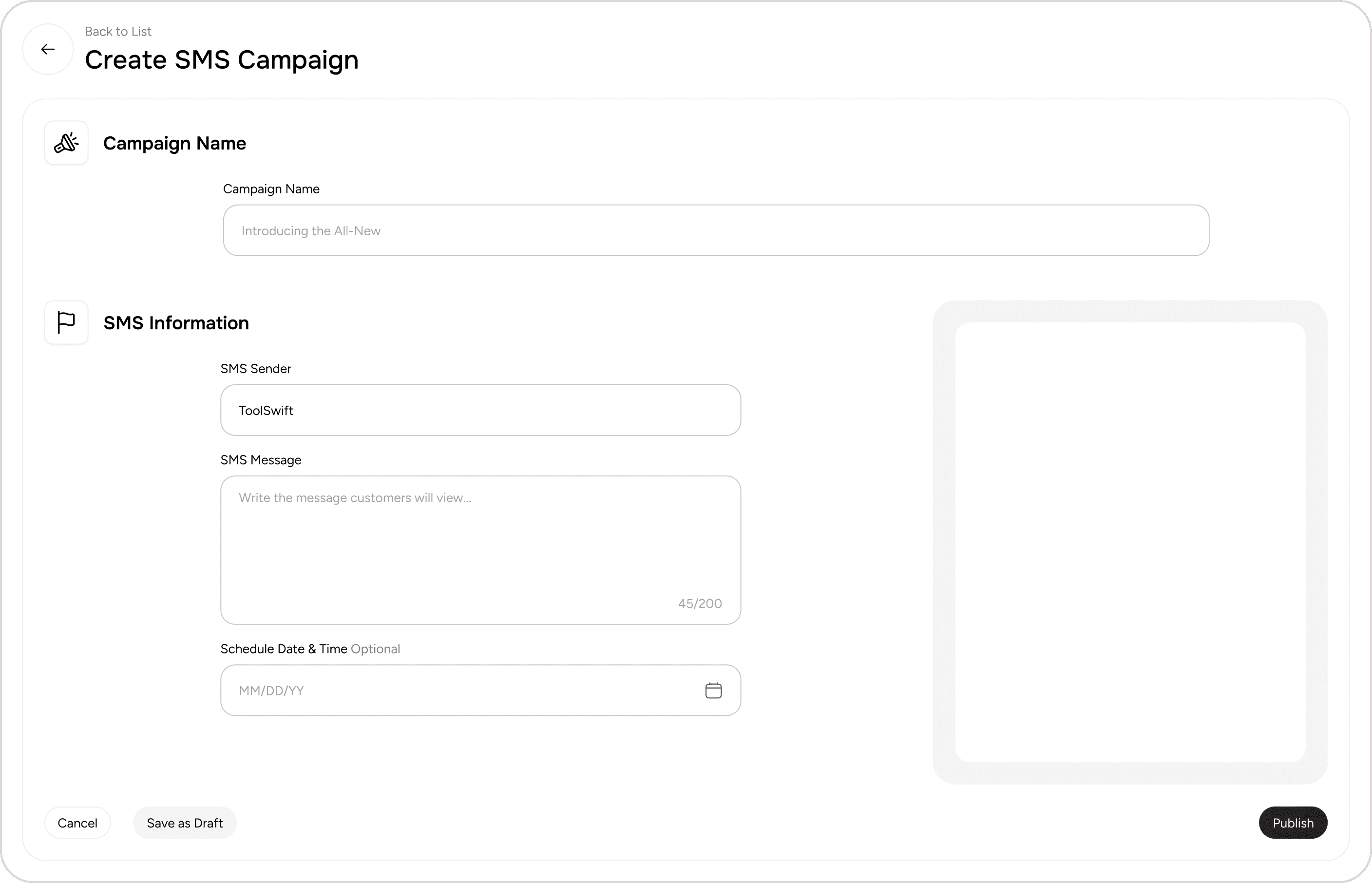 Boost sales instantly via mobiles, target customers or entire customer groups, schedule the exact send date and time