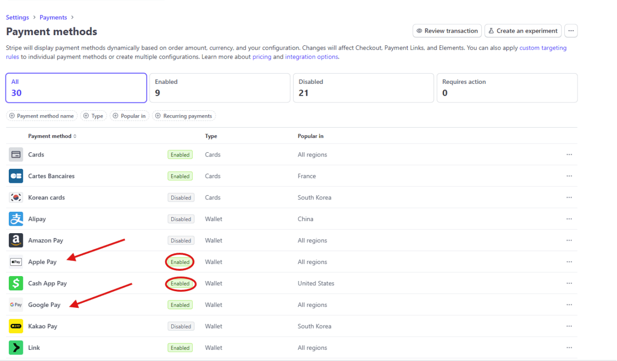 Enable Apple Pay and Google Pay on ToolSwift Using Stripe 3