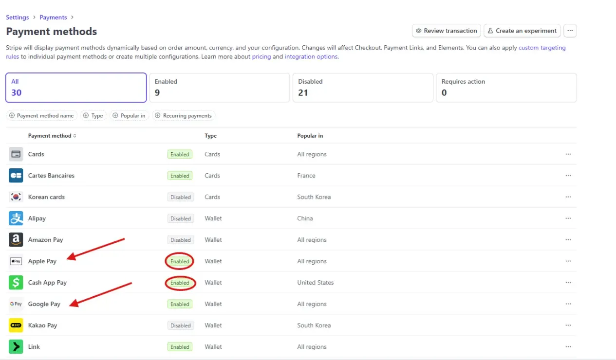 Enable Apple Pay and Google Pay on ToolSwift Using Stripe 3
